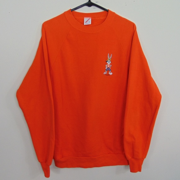 Sweaters - Vintage Adult L Bugs Bunny Crewneck Sweatshirt 90s